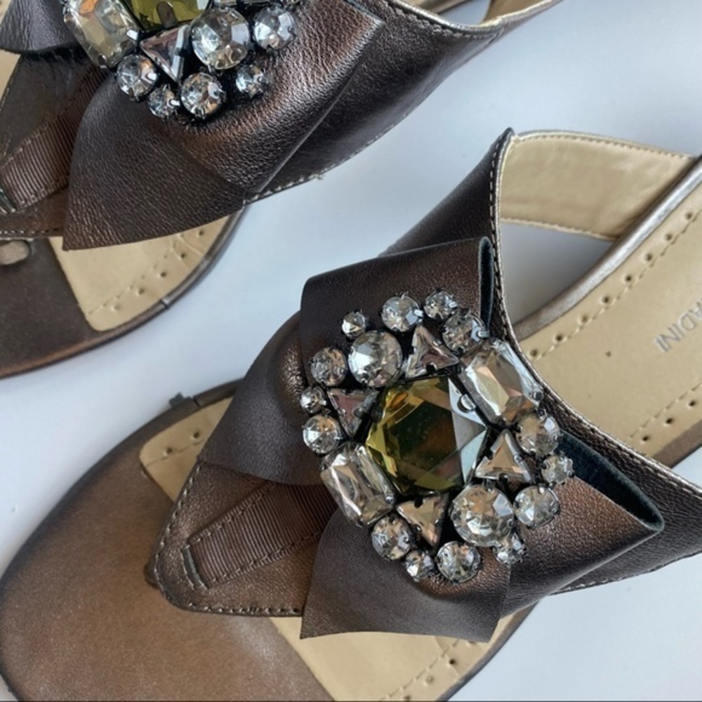 Adrienne Vittadini • Vanity Gemstone Sandals Mini Wedge - Picture 5 of 9